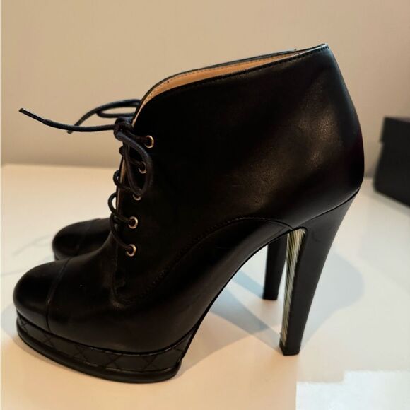 Chanel Platform Lace Up Booties - Picture 4 of 12